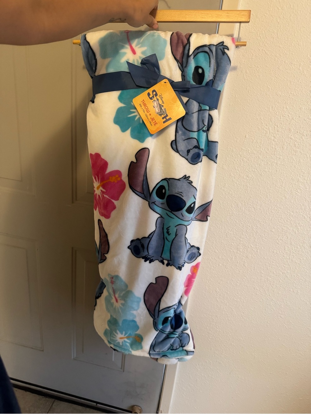 Stitch Disney Blanket - Blue Floral Print
